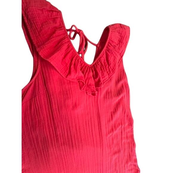 "VINEYARD VINES" 100% Cotton Pink/Red Dress SZ XL Summer Beach Poolside Midi - Picture 7 of 12